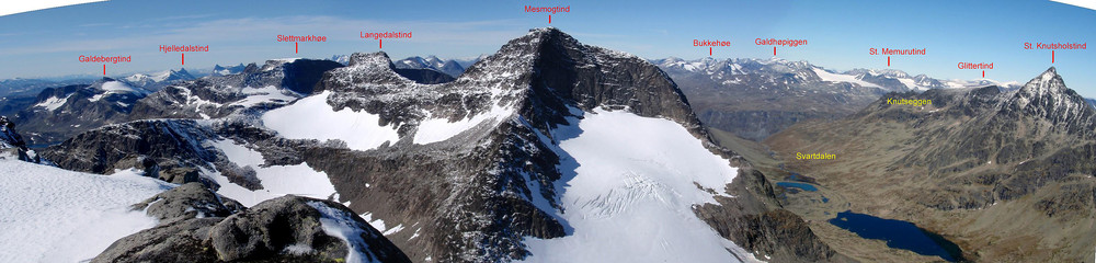 Panorama fra Kvitskardtind.