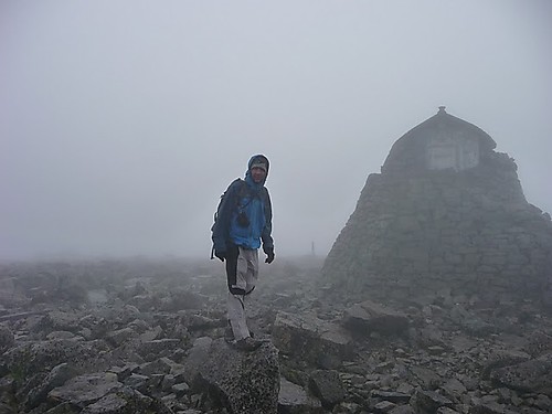 Ikke mye utsikt på toppen av Ben Nevis