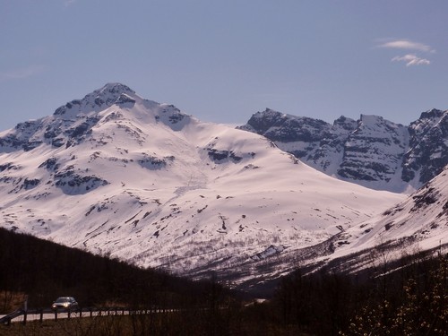 View of Andersdaltinden from the north on the E8