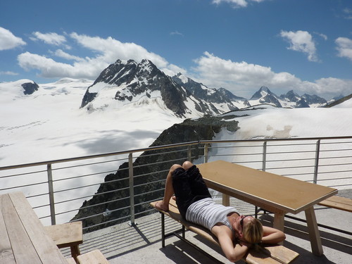 Sunbathing required once we got to the Vignettes hut!