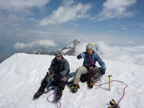 Dan and Hannah on the top