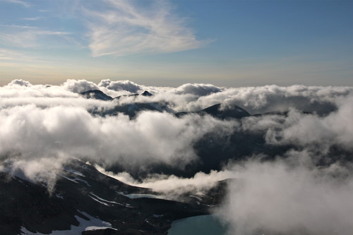 Vestover frå Illstigfjellet, seint på dag.