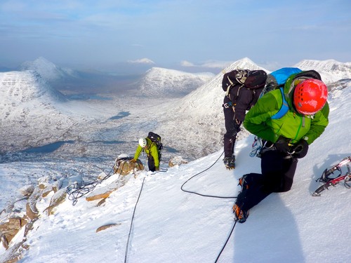 At the top of the last pitch. Sun at last!