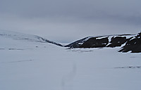 Bjørnskardet sett fra sør. Det nærmeste vi kom noe spektakulært syn på Varangerhalvøya.