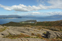 Utsikt innover Kvinnheradsfjorden fra Trollevassnibba.