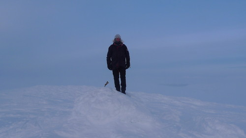 Gråhøe 2014 - lett nediset Knut på den første 2K topp i januar!