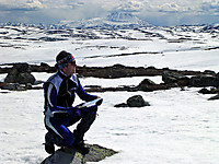 Gaustatoppen sett fra Gavlen en dag i mai.