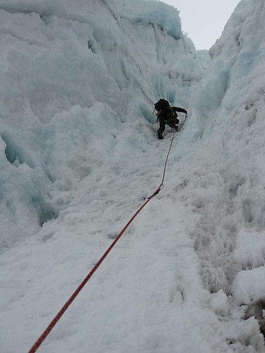 Rich on the first climbing pitch (taken by Jan)