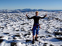 Sondre er lykkelig over dagens mange inntrykk her på Steinkollen!! :-)