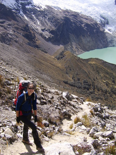 Second time up the trail to moraine camp: now with a full rucksack