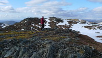 Fra Sørtoppen mot hovedtoppen på Litlagullfjellet