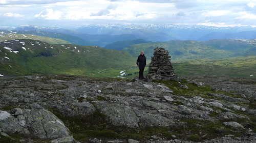 Fra varden på Bjørnafjellet mot Fyrjo i bakgrunnen