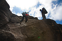 Barranco Wall byr på enkelte enkle klyvepunkt. Moro!