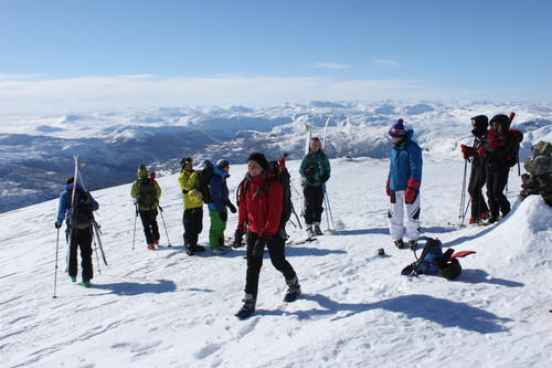 FA på toppen av Leinenosi Sør (1551 m.o.h.) ved Hemsedal.