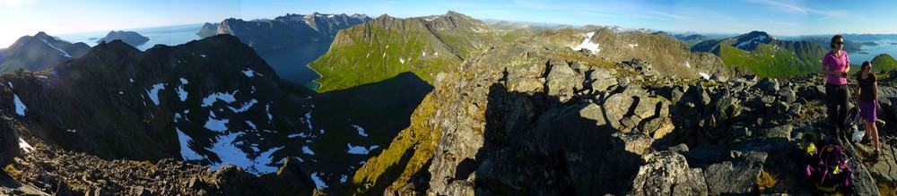 Panoramas from the way up and from the top