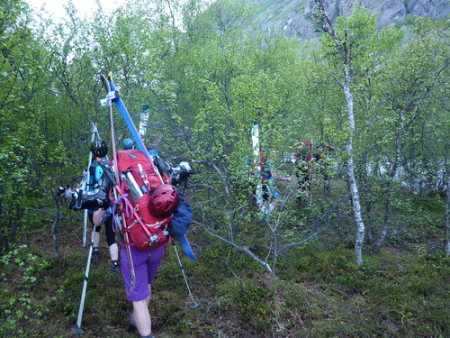 Vi begynte med skogen, og tunge sekker