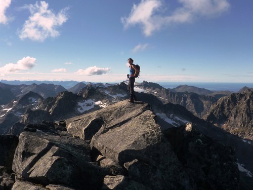 Me on the summit, view westwards