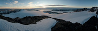 Panorama fra toppen, Okstindane til høyre