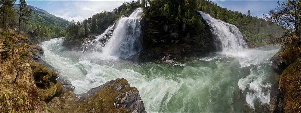 Mye vann i Vermafossen, bilde tatt etter turen på Blånebba