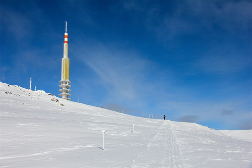 Lise og masta på Storehaugfjellet