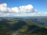 Utsikt fra nordvesteggen mot vest, over Gausdalen og Selstali Seter