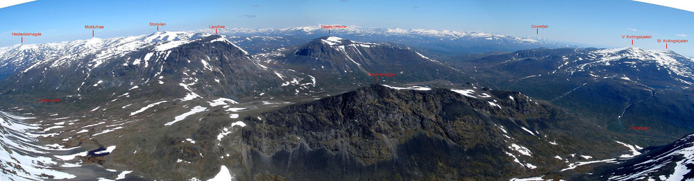 Panorama fra Vesletrollet.