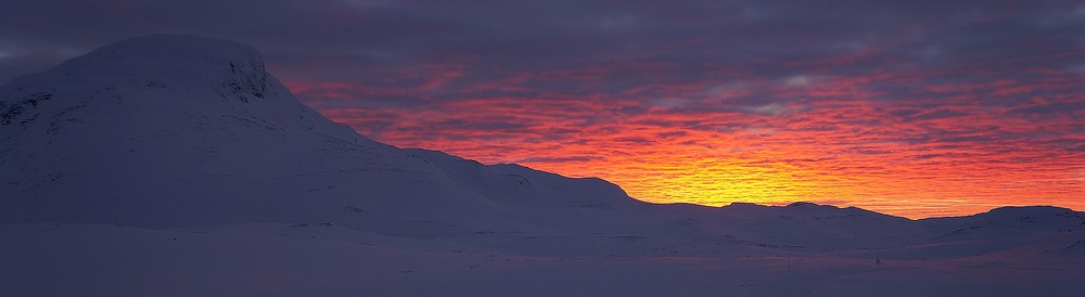 Det klart beste bildet denne dagen ble tatt fra Sulebu på kvelden. Dette lovet godt for neste dag!