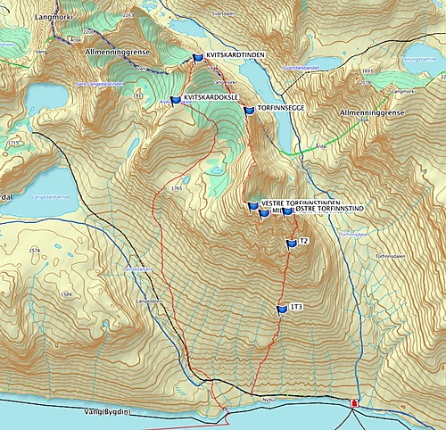 GPS sporet fra turen vår