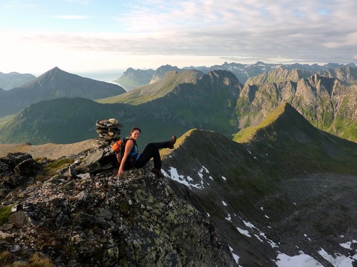 Enjoying the views at the top, looking toward the north