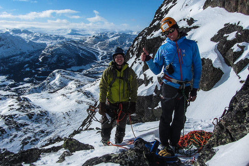 Nils Hermann og Nils glade og fornøyde ved uttoppingen på Skurvefjell!:)