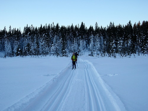 I skispor tilbake mot sivilisasjonen.