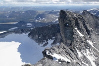 Blick zurück über Hettpiggen und weiter zum Westgipfel