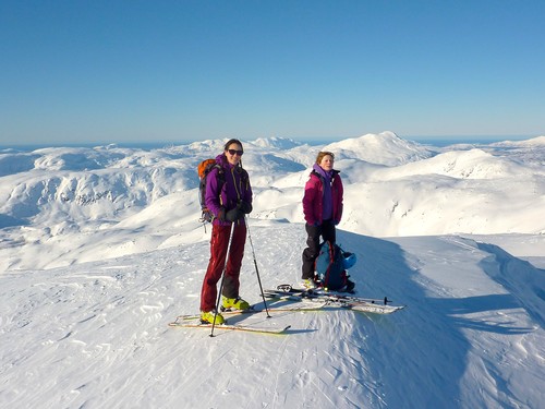 Jeg og Kristin med utsikt mot nordvest i bakgrunnen