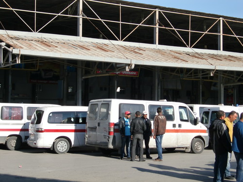 Station Louage i Sousse der reisen startet 