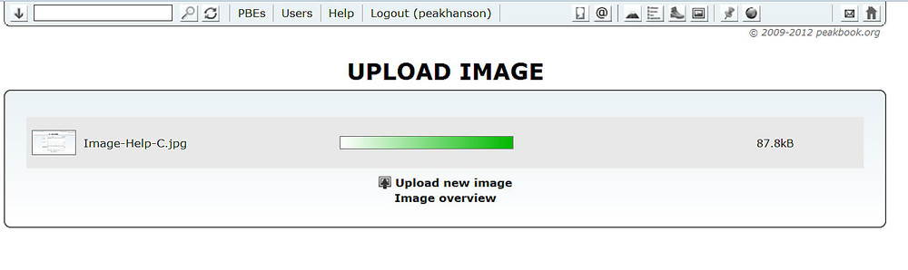 When image upload is finished you get two link options.