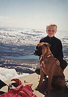 To gode venner på Gaustatoppen. Heddevatn er vannet bak.