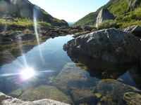 At Tredjevatnet in glorious sparkling sunshine