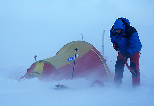 Snøstorm i Dovrefjell.