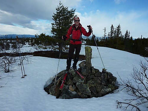 Høyeste punkt i Elverum kommune. Grensepunkt mellom Åmot, Trysil og Elverum.