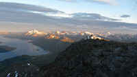 Utover mot Lofoten. Møysalen ses langt der bak.