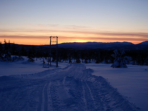 Solen går ned.