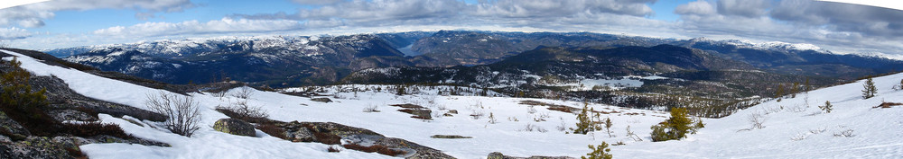 Panoramabilde fra vestryggen til Hestestodnuten.