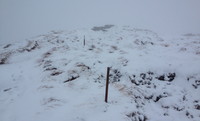 Markert sti nordover fra Stemmeseggi, muligens mot Hausberg. 