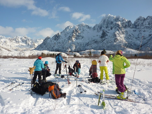 The early part of the trip was spent using the search mode with the avalanche transceivers