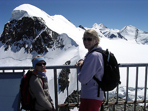 På Klein Matterhorn med Breithorn, Liskamm, Pollux og Castor bak.