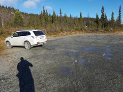 Gravset parkering sommer