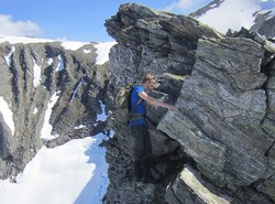 Regndalstind sørvesteggen - klyvepunkt