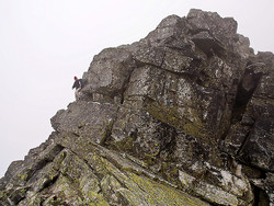 Klyvepunkt Gaustatoppen nordvesteggen